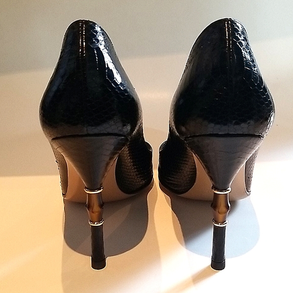 Gucci Horsebit Python Black Pump NIB 5.5 - Picture 2 of 8